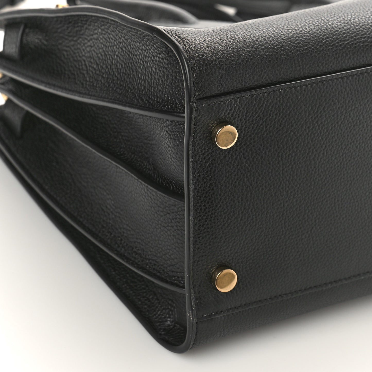 Grained Calfskin Small Supple Sac De Jour Black