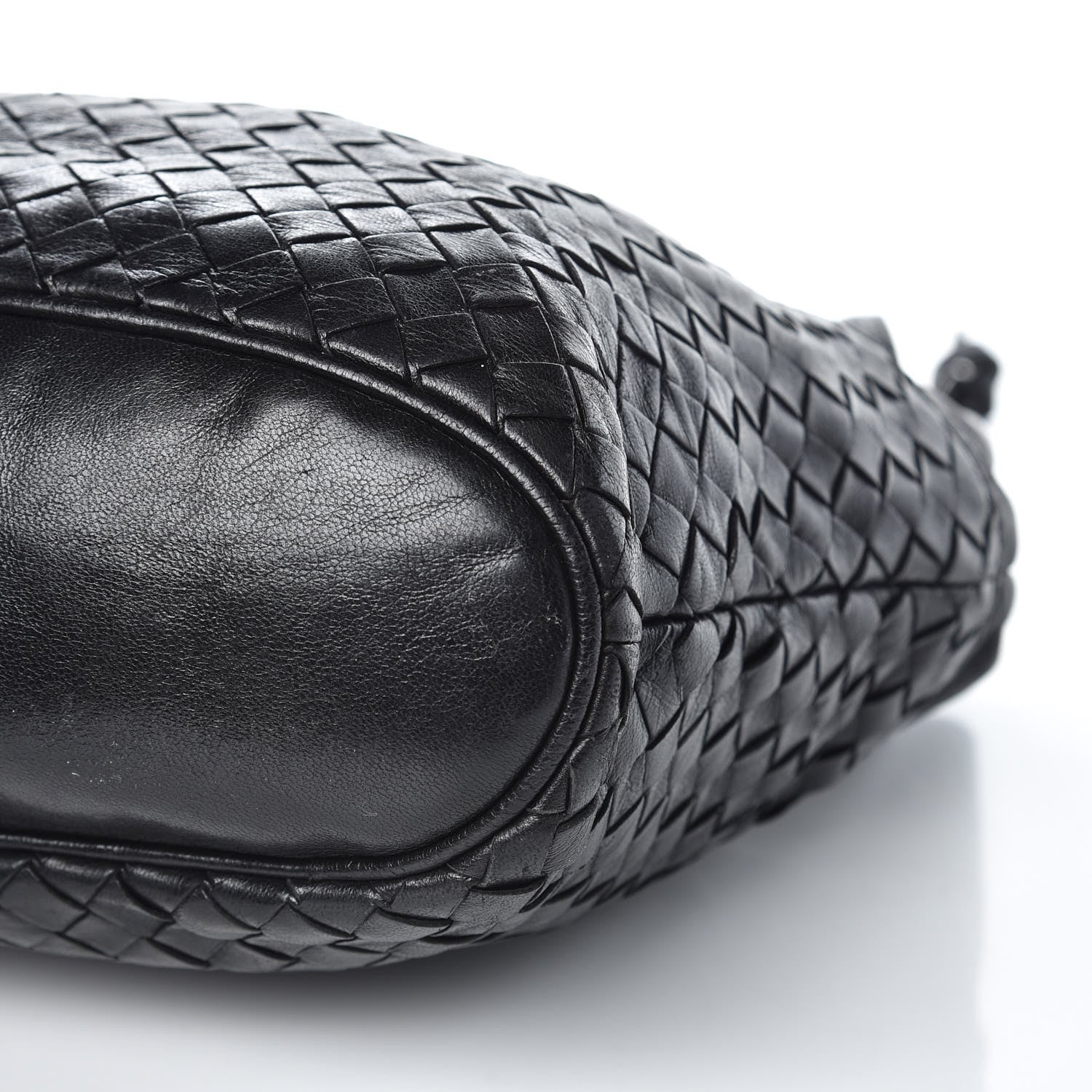 Bottega Veneta Nappa Intrecciato Drawstring Bucket Bag Black 10 of 11