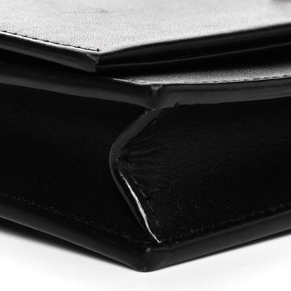 Saint Laurent Smooth Calfskin Classic Monogram Kate Tassel Chain Wallet Black 8 of 9