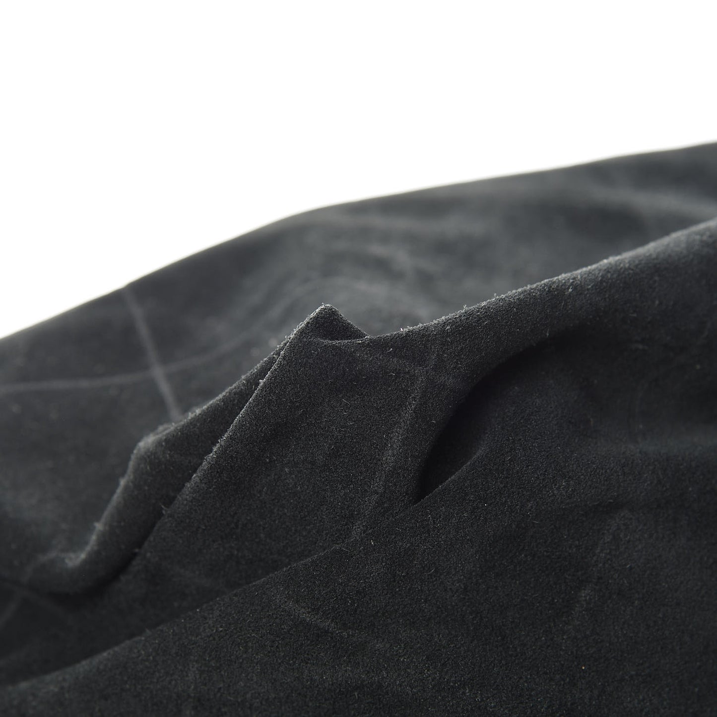 Suede Stitched Messenger Black