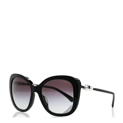 Chanel Acetate Butterfly Winter Pearl Sunglasses 5339-H Black 1 of 8