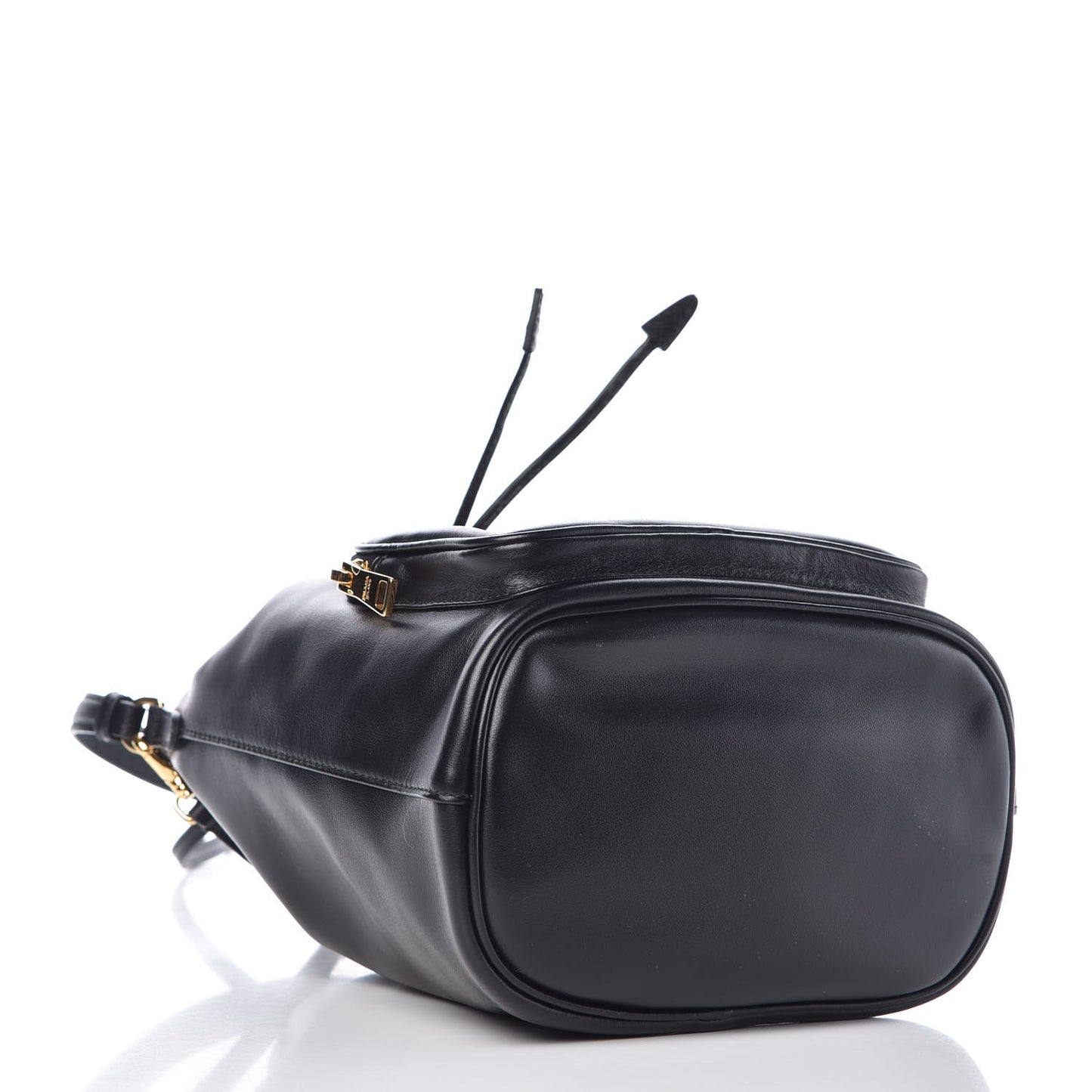 Soft Calf Saffiano Mini Bucket Crossbody Bag Black