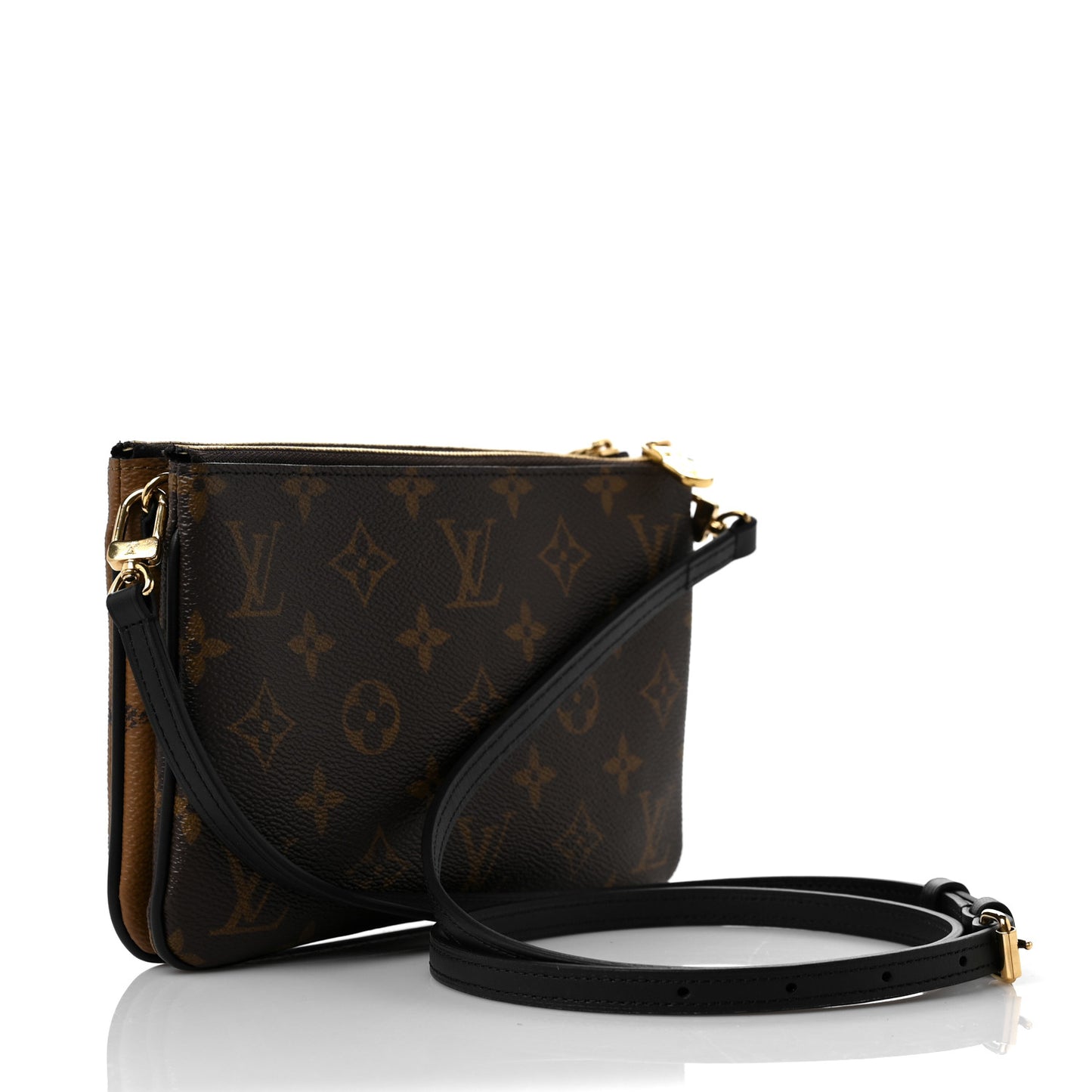 Reverse Monogram Giant Double Zip Pochette