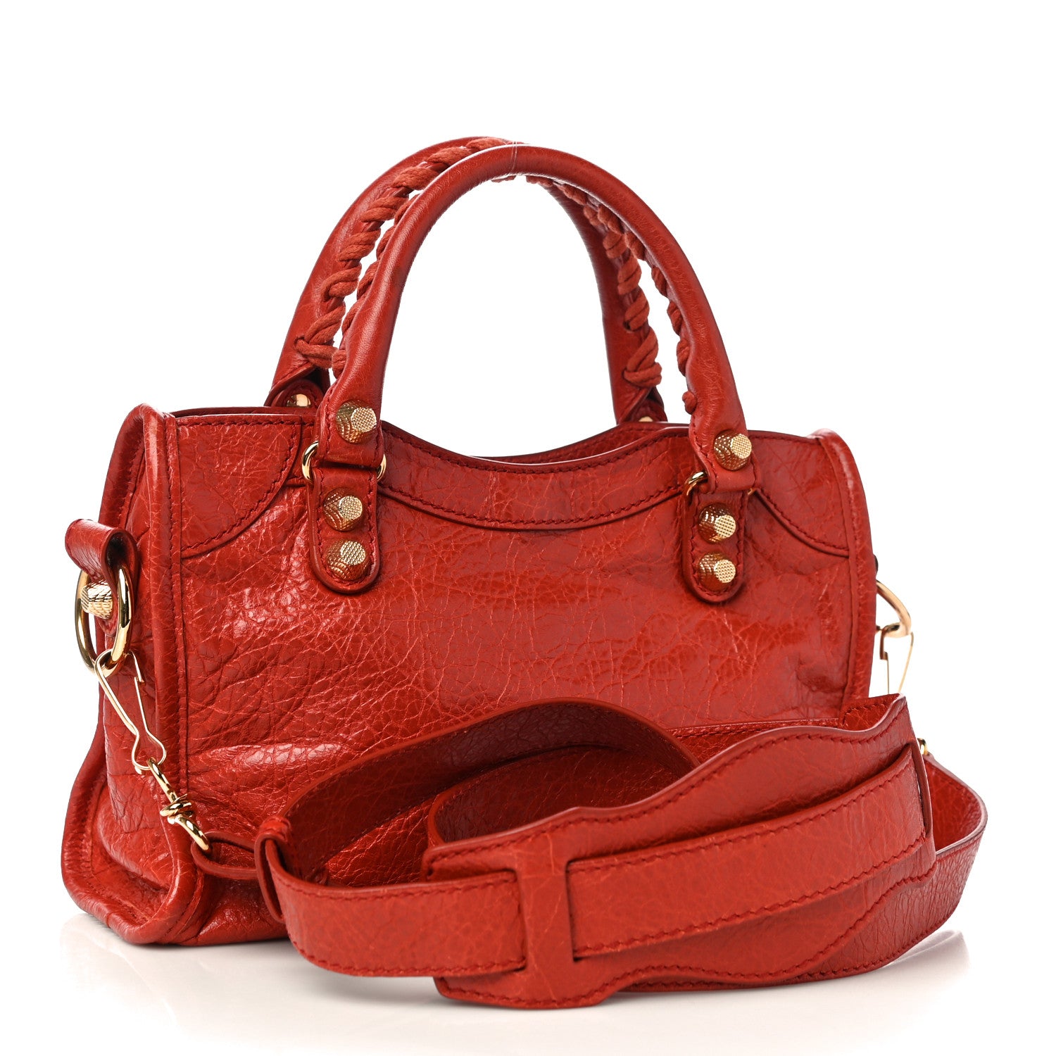 Balenciaga Agneau Giant 12 Gold Hardware Mini City Rouge Ambre 2 of 9