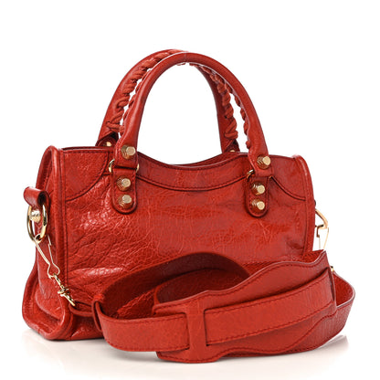 Balenciaga Agneau Giant 12 Gold Hardware Mini City Rouge Ambre 2 of 9