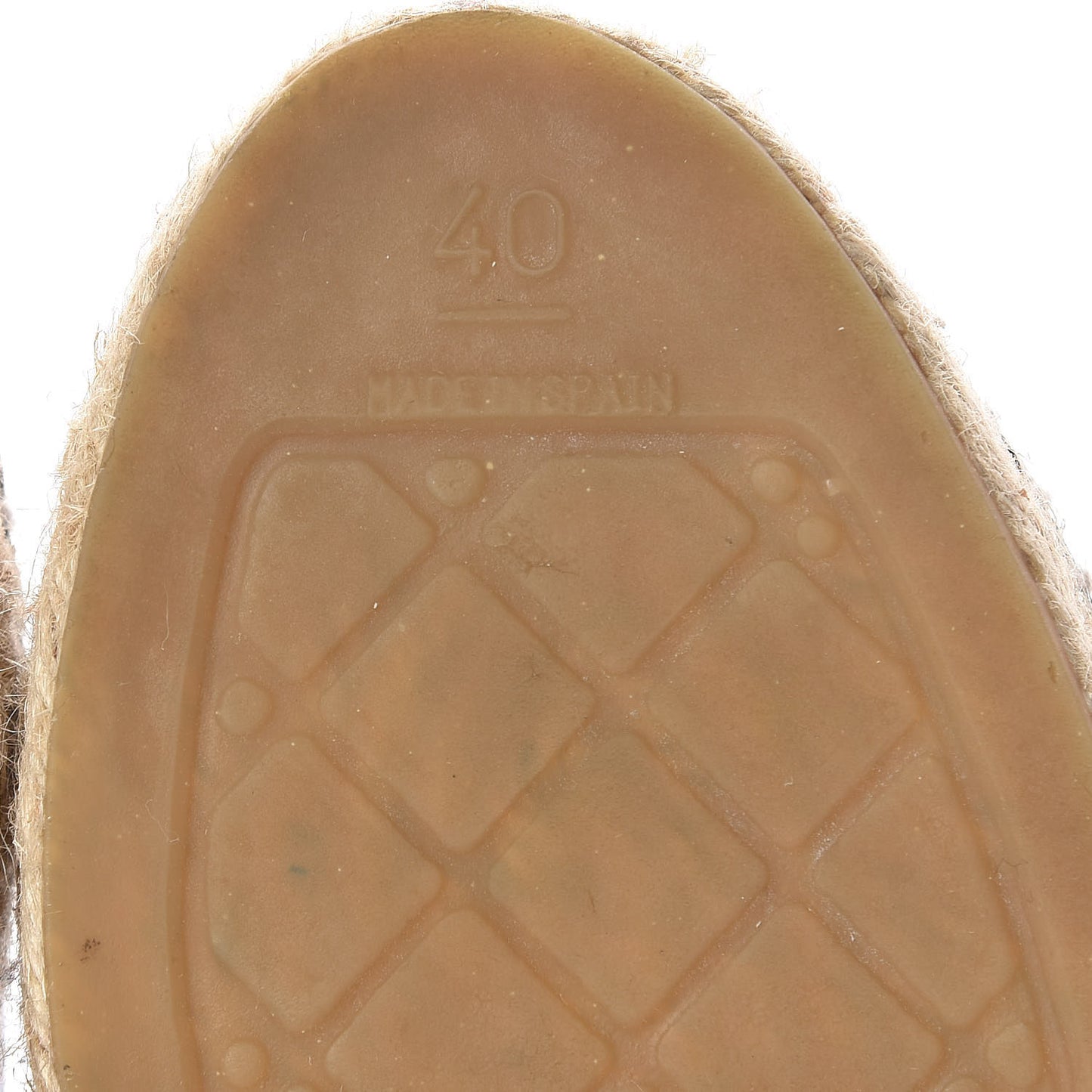 Mesh Lambskin Check Print CC Espadrilles 40 Blue Black White