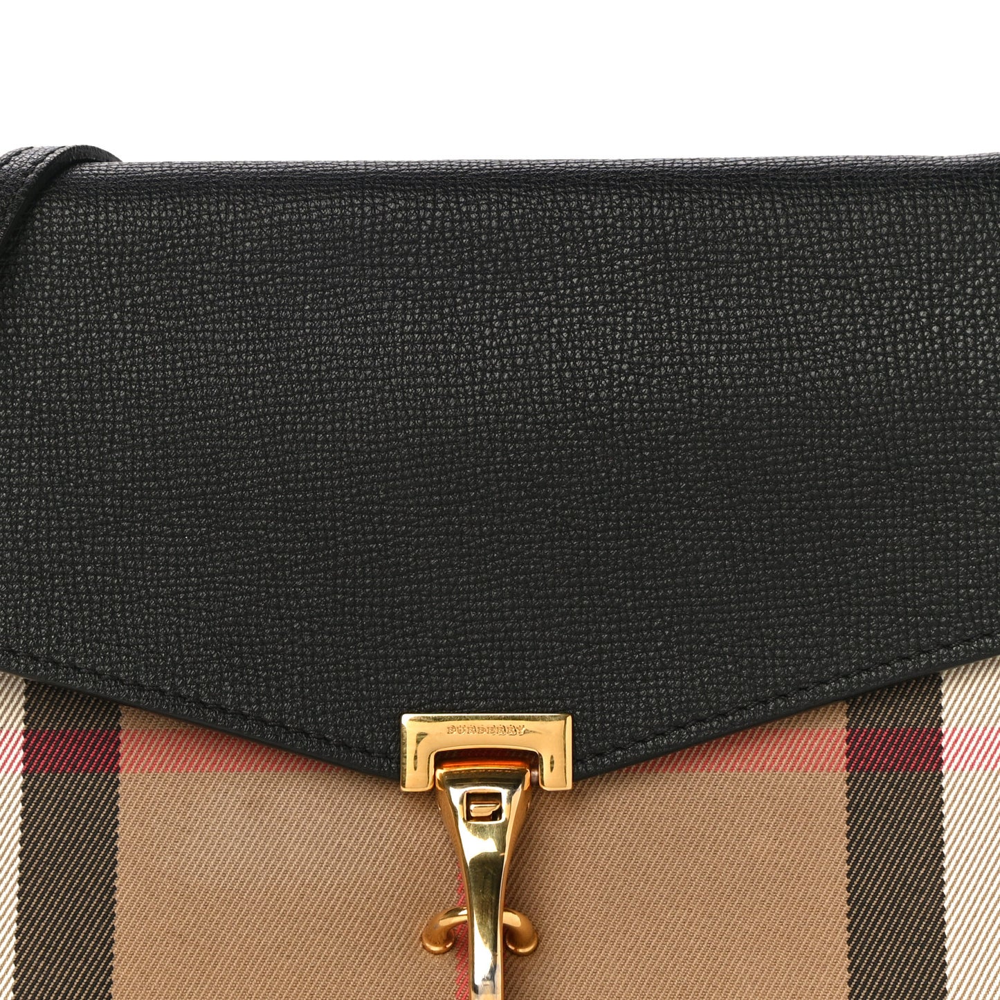 Derby Calfskin House Check Small Macken Crossbody Bag Black