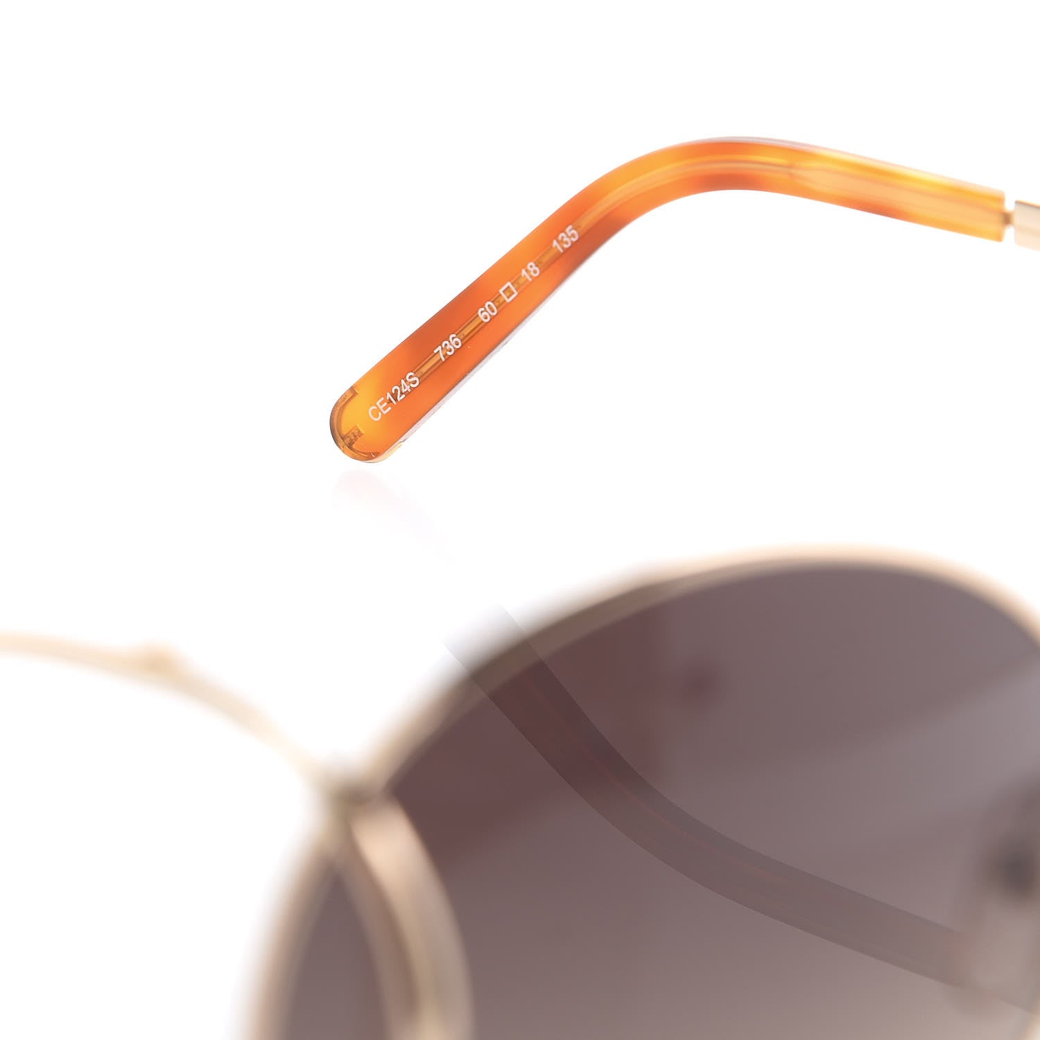 Chloe Jackson Oversized Round Sunglasses CE124S Blonde Havana 6 of 7