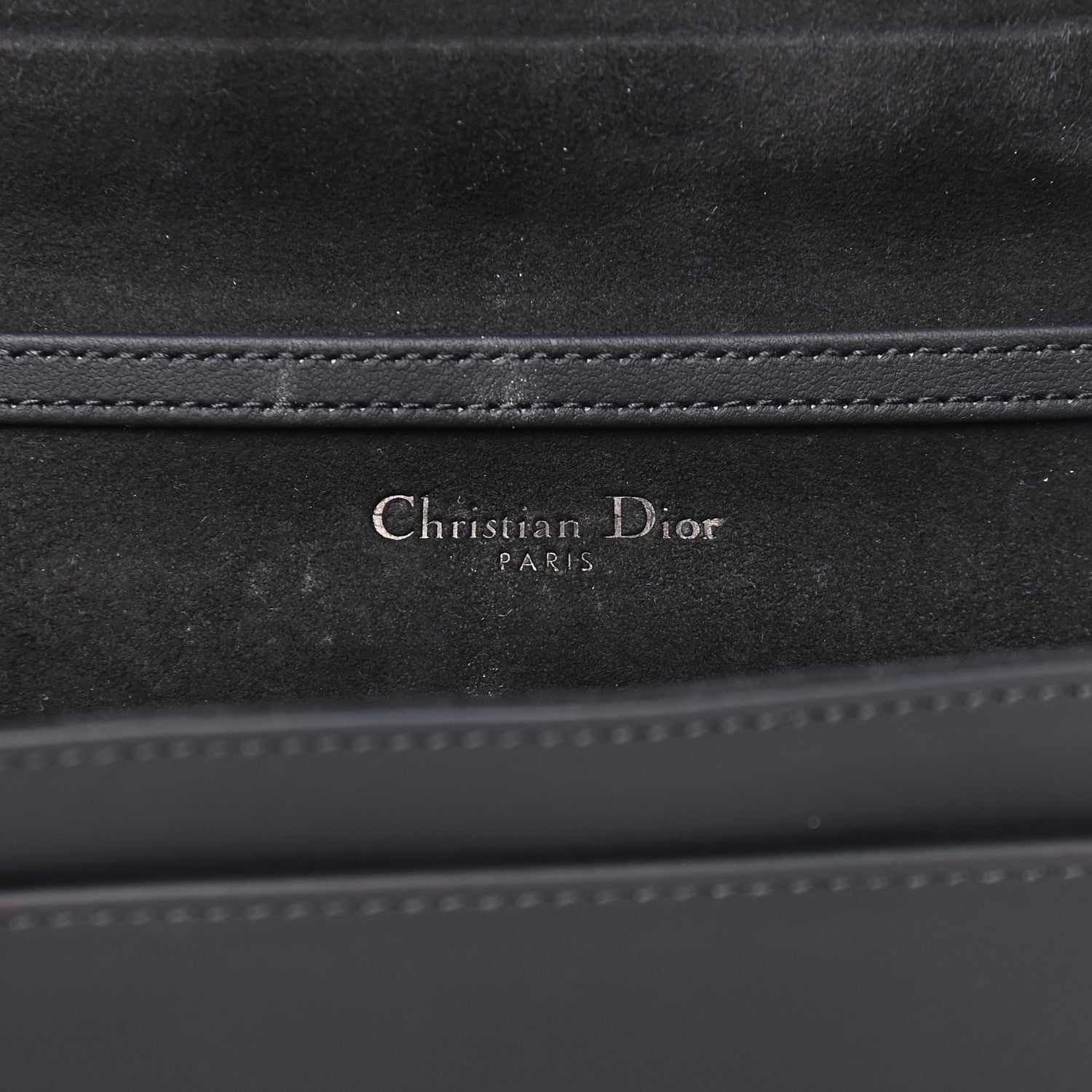 Christian Dior Ultra Matte Calfskin Diorama Wallet on Chain Pouch Black 6 of 8