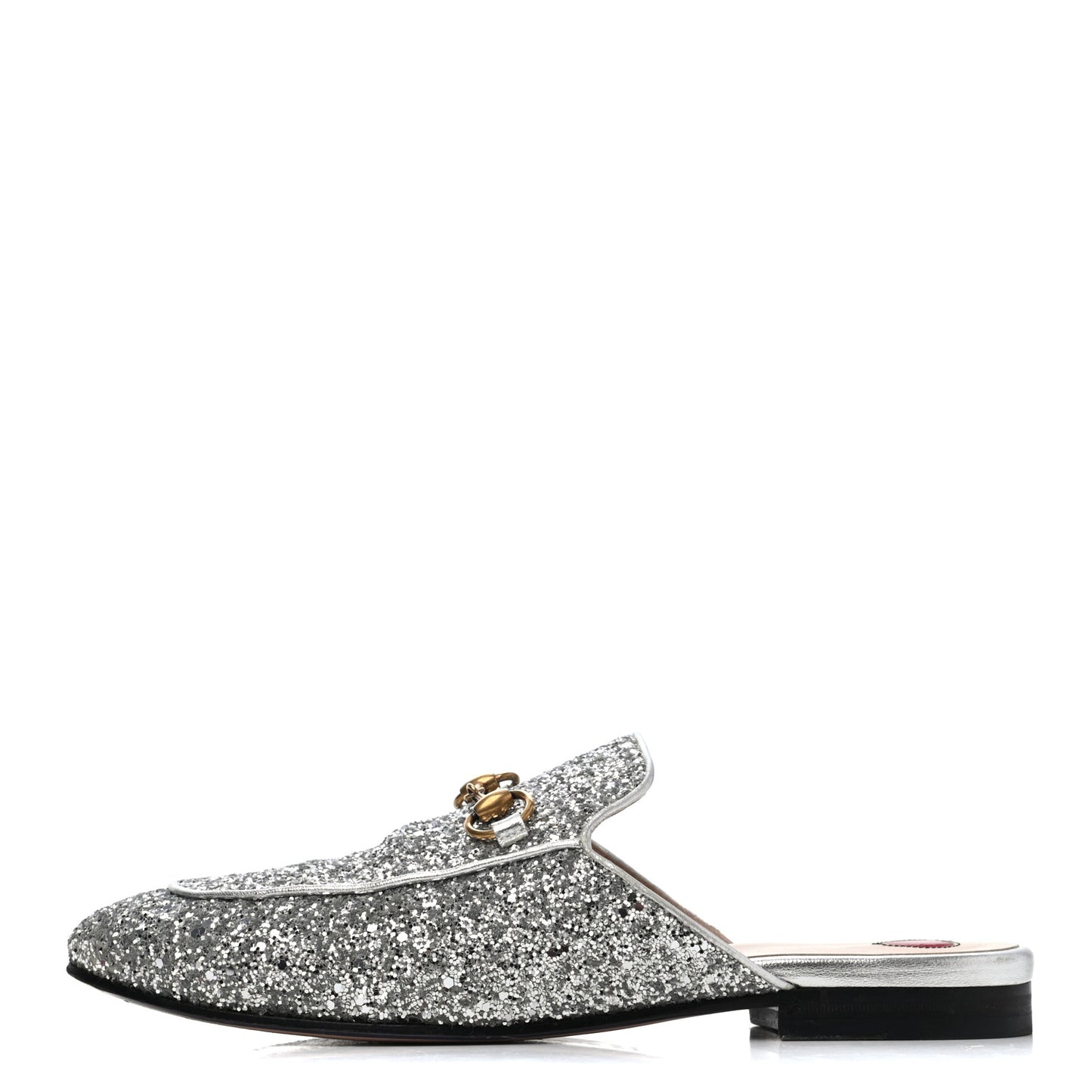 Glitter Womens Princetown Slippers 37 Silver