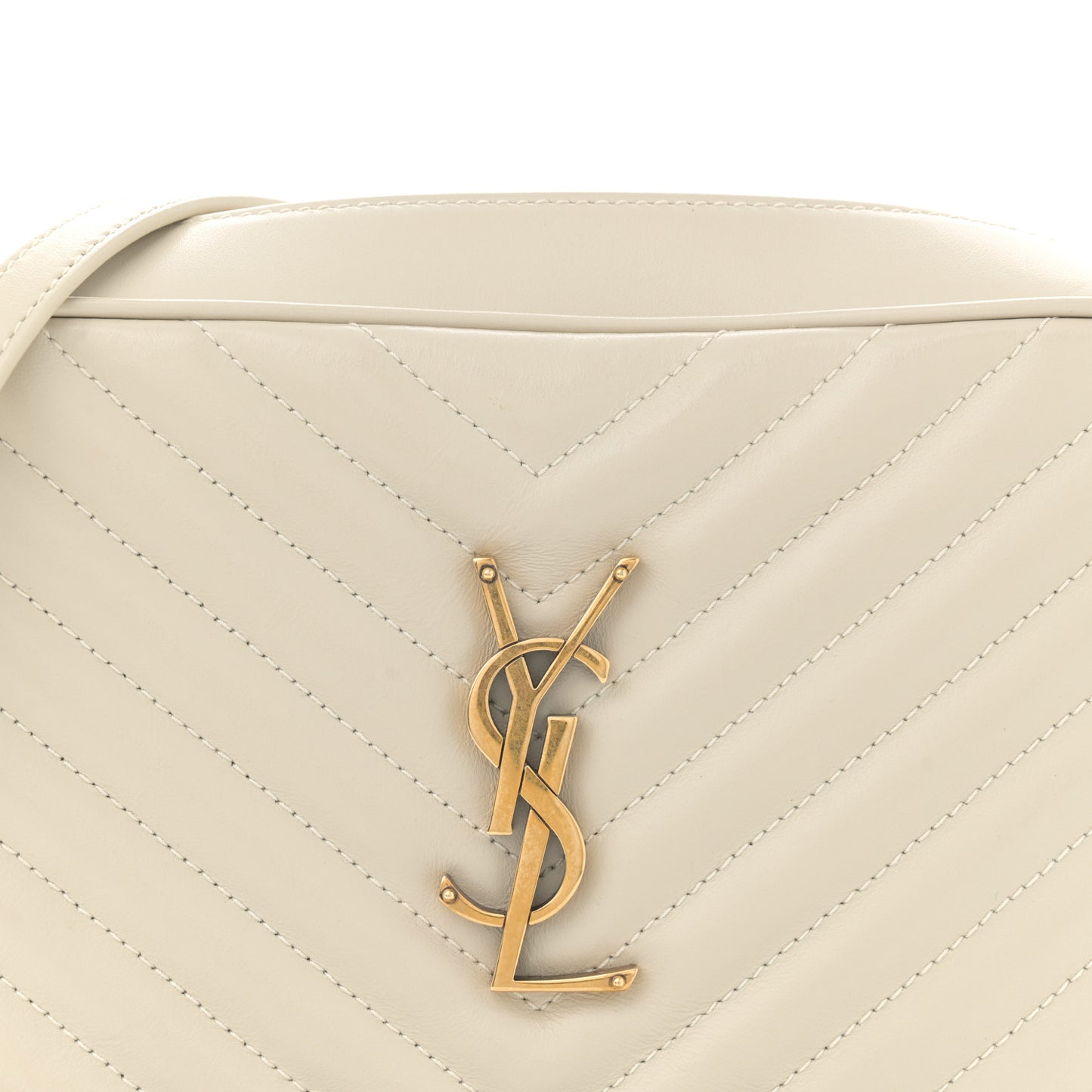 Calfskin Matelasse Monogram Lou Camera Bag Crema Soft