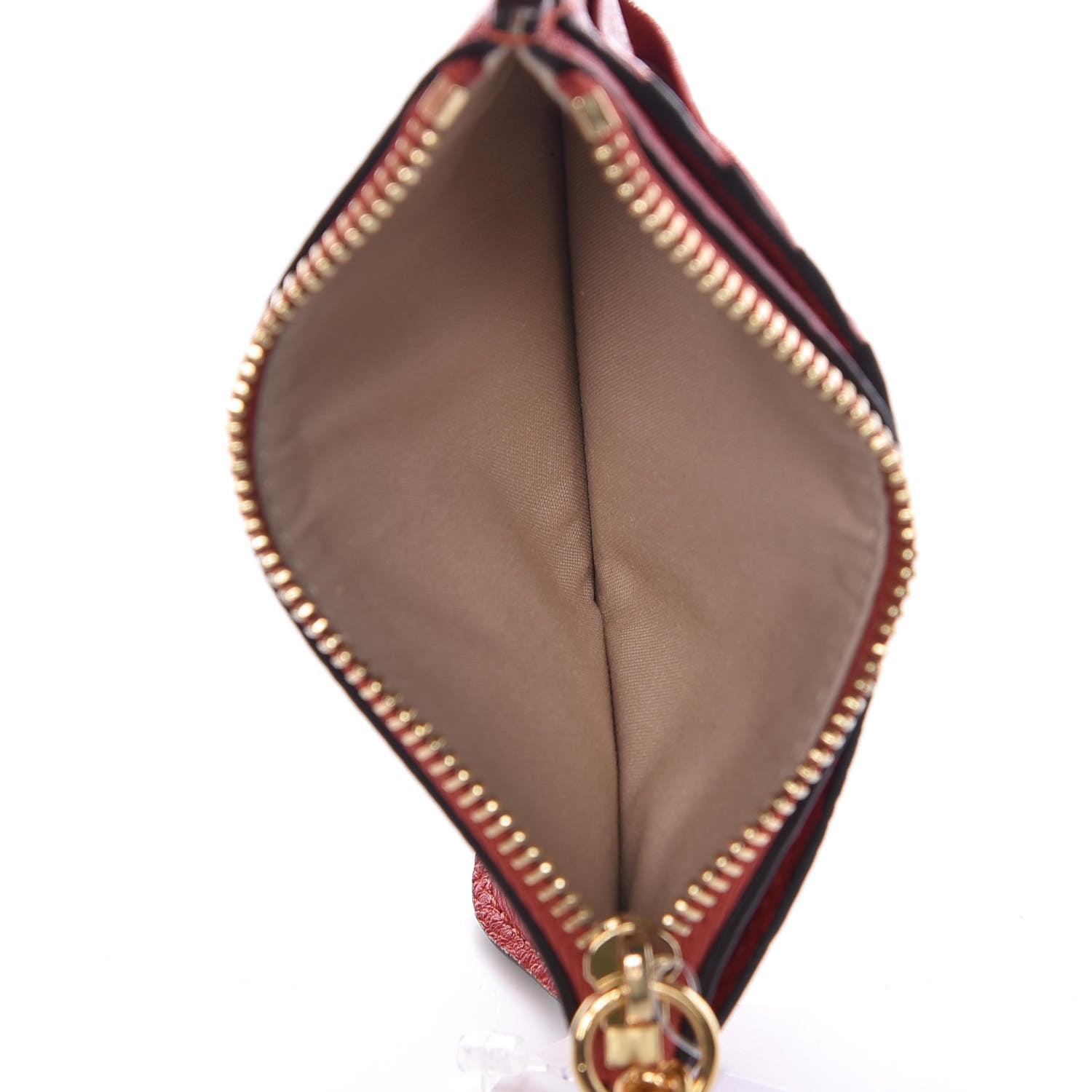 Chloe Grained Calfskin Drew Card Holder Earthy Red 5 of 8