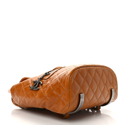Chanel Glazed Calfskin Quilted Small Salzburg Mountain Backpack Brown 6 of 9
