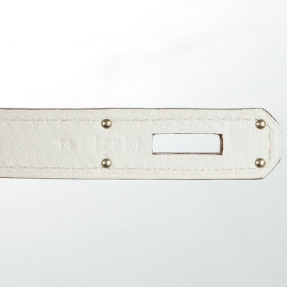 Hermes Taurillon Clemence Eclat Birkin 40 Sanguine Blanc 10 of 24