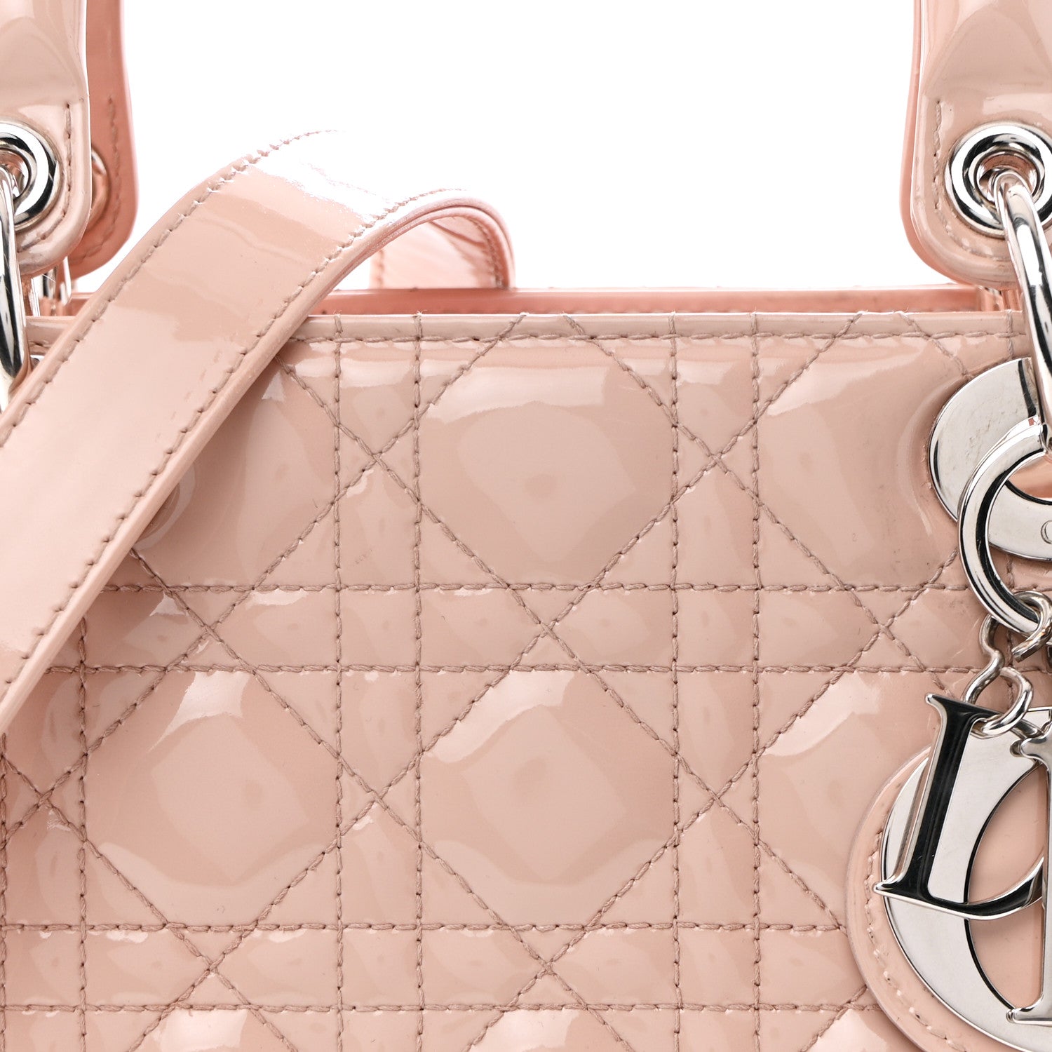 Christian Dior Patent Cannage Medium Lady Dior Rose Clair 15 of 35