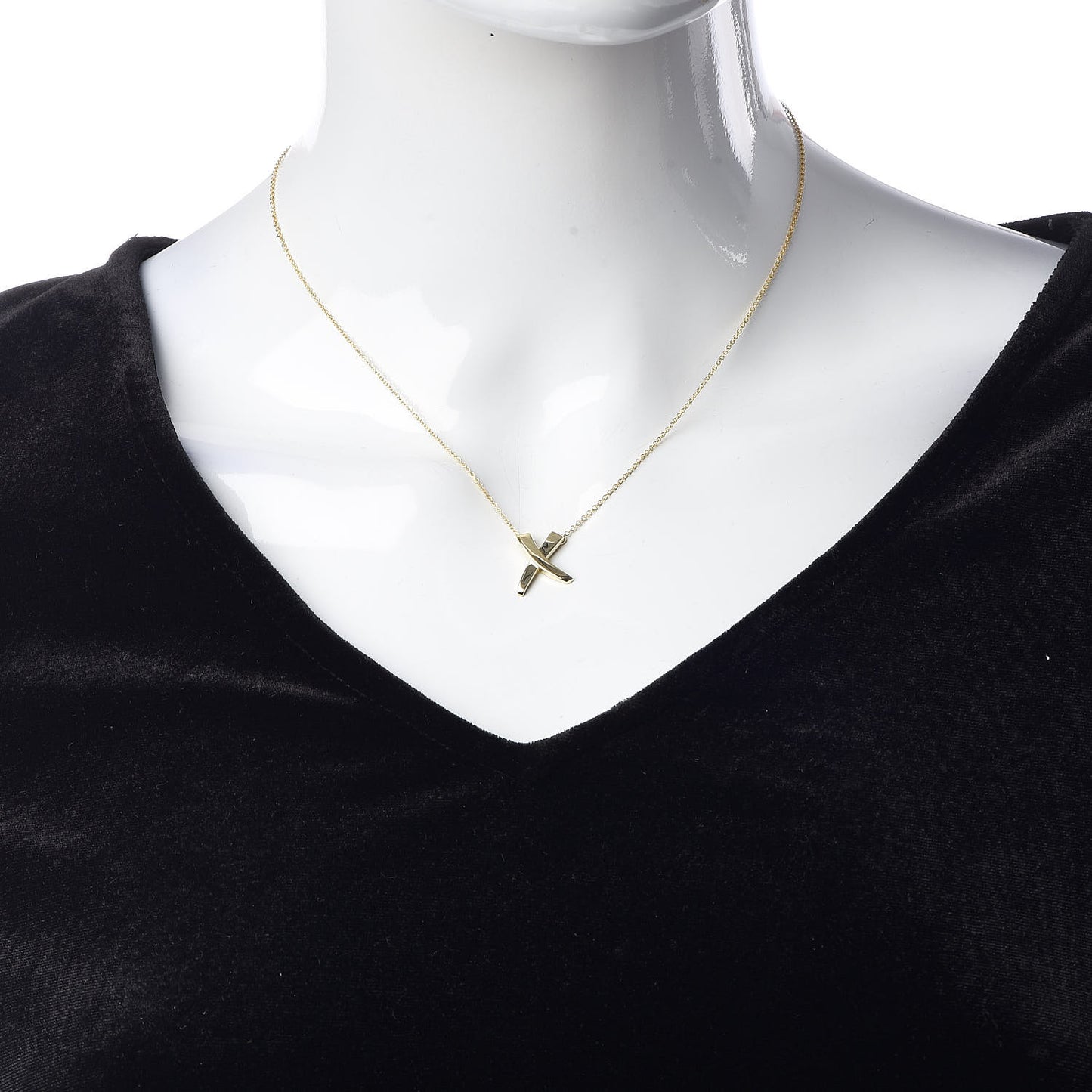18K Yellow Gold Paloma Picasso Graffiti X Pendant Necklace