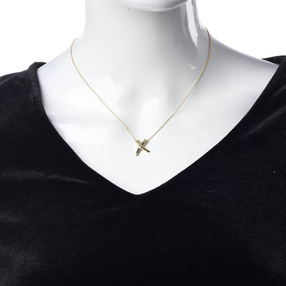 Tiffany 18K Yellow Gold Paloma Picasso Graffiti X Pendant Necklace 2 of 6