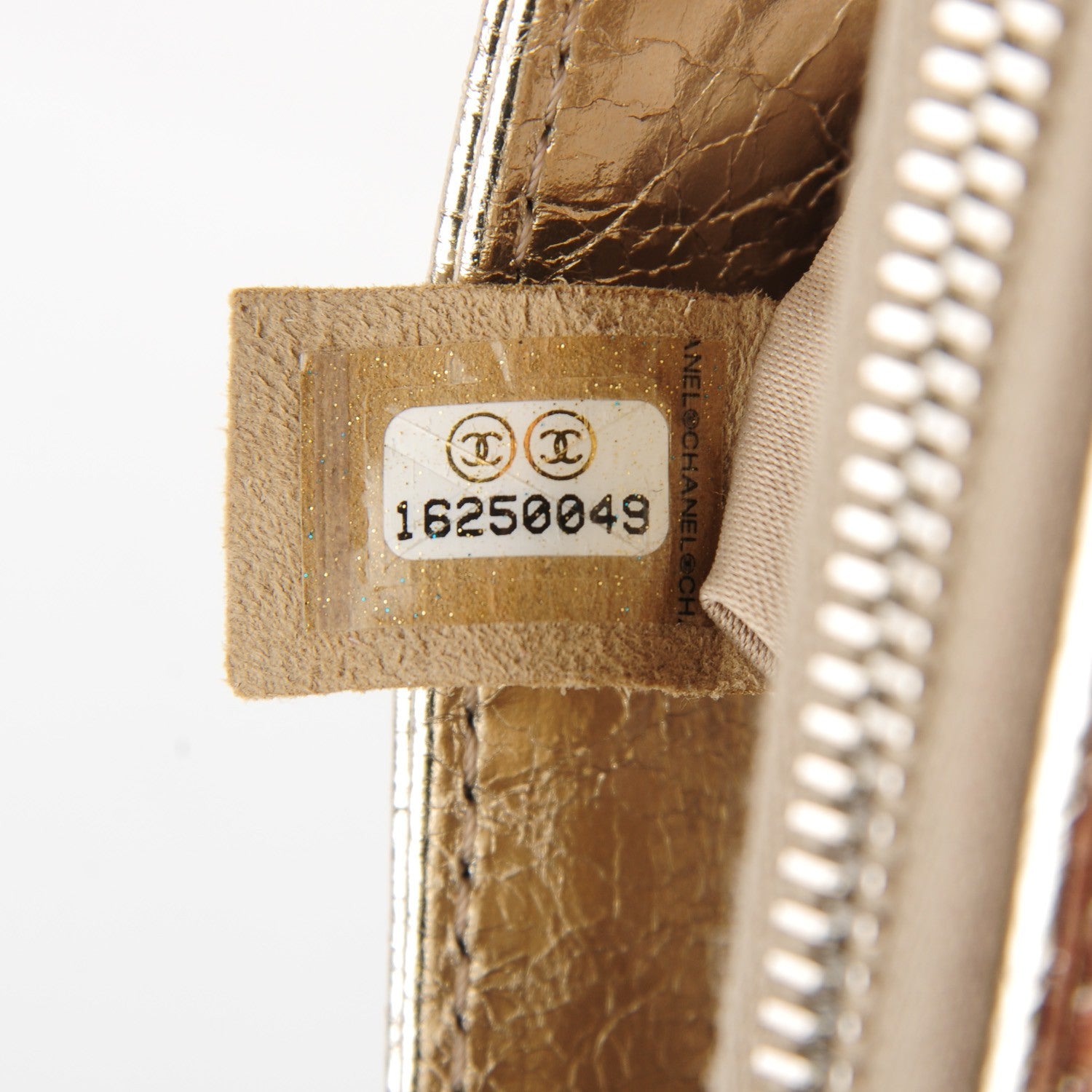 Chanel Metallic Calfskin Mini Flap Wallet On Chain WOC Gold 7 of 8