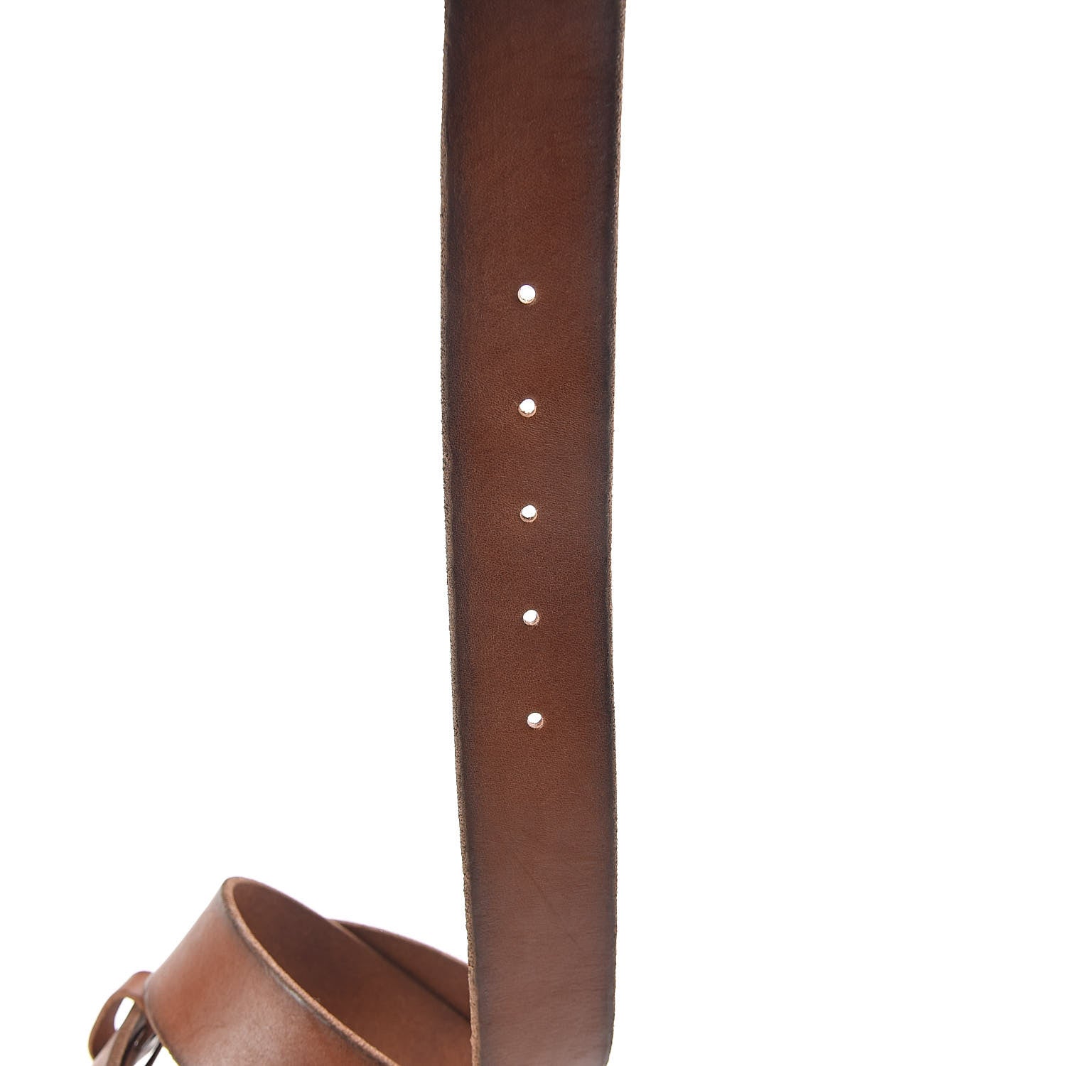 Gucci Cuoio Toscano Nickel Double Double G 40mm Belt 90 36 Cuir 5 of 6
