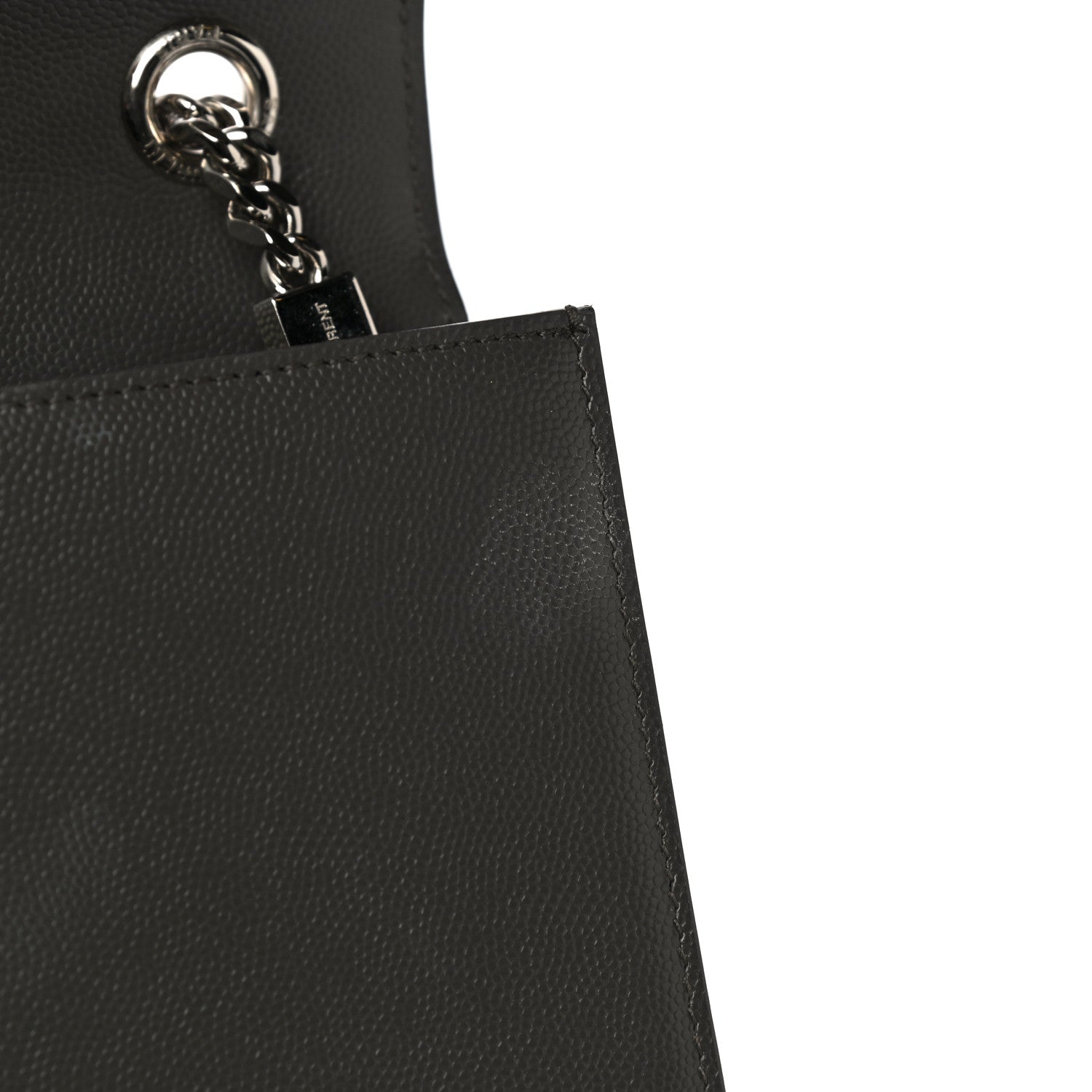 Saint Laurent Grain De Poudre Medium Classic Monogram Kate Satchel Earth Grey 10 of 15