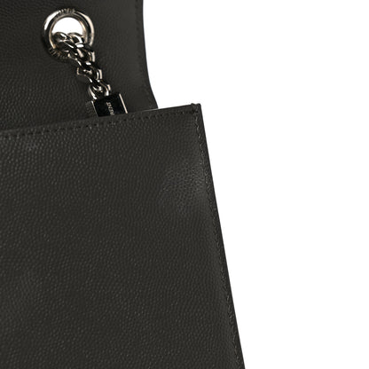 Saint Laurent Grain De Poudre Medium Classic Monogram Kate Satchel Earth Grey 10 of 15