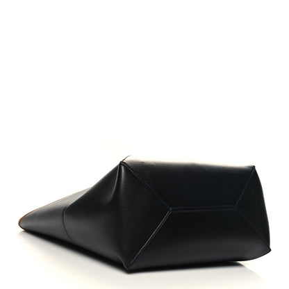 Loewe Shiny Calfskin Medium Puzzle Fold Tote Warm Desert Black 4 of 9