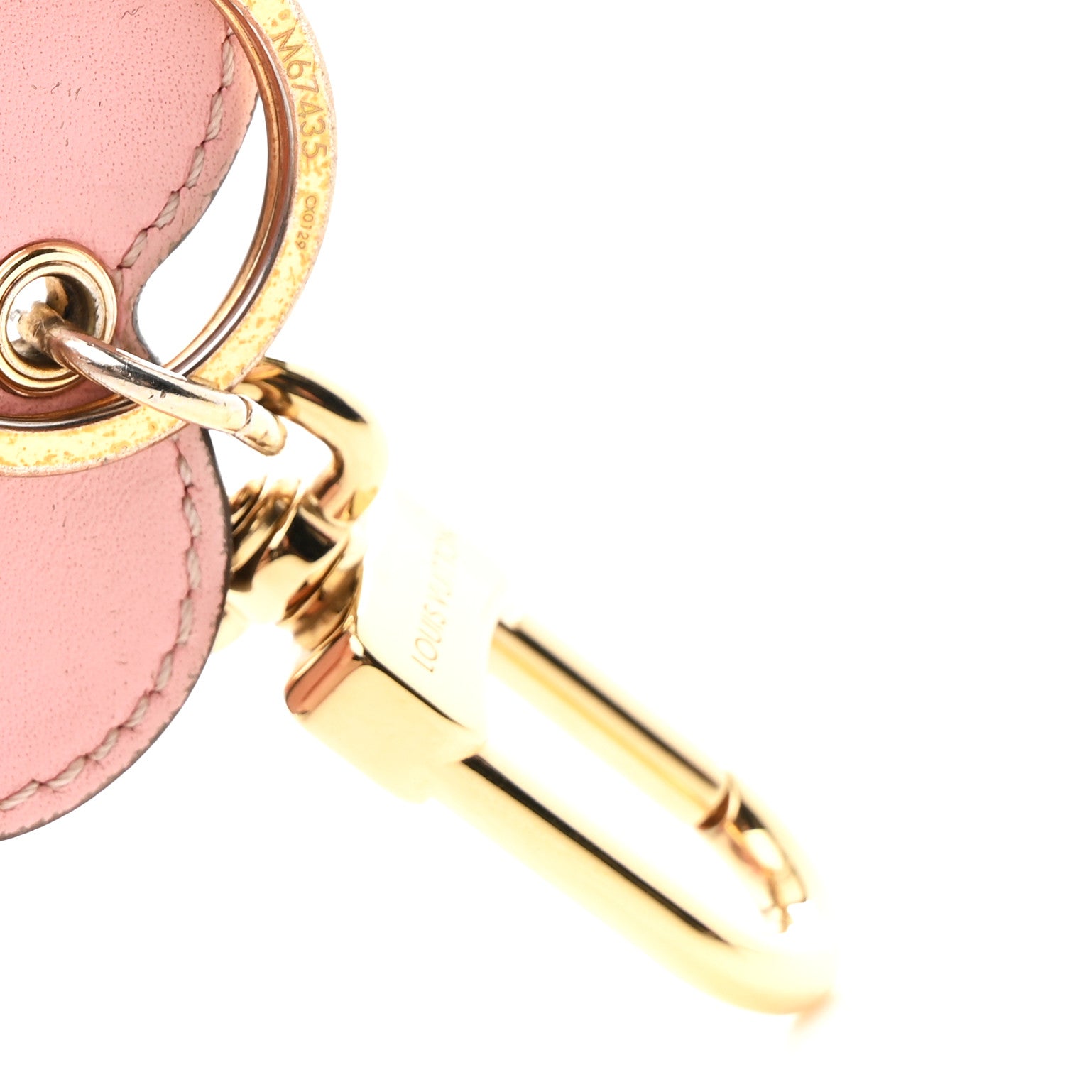 Louis Vuitton Vernis Degrade Love Lock Heart Key Holder Bag Charm Pink White 4 of 5