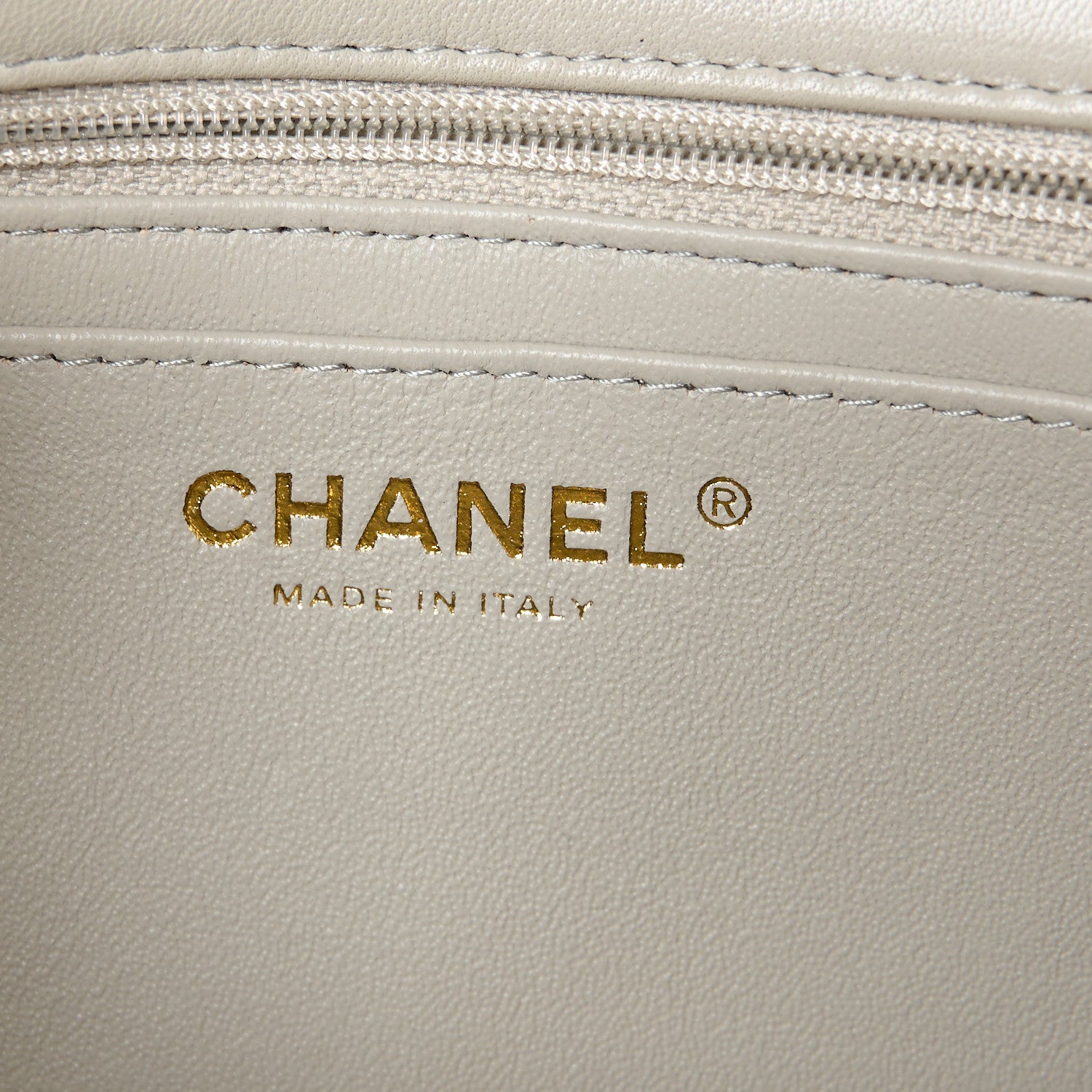 Chanel Lambskin Quilted Mini Rectangular Flap Grey 6 of 11