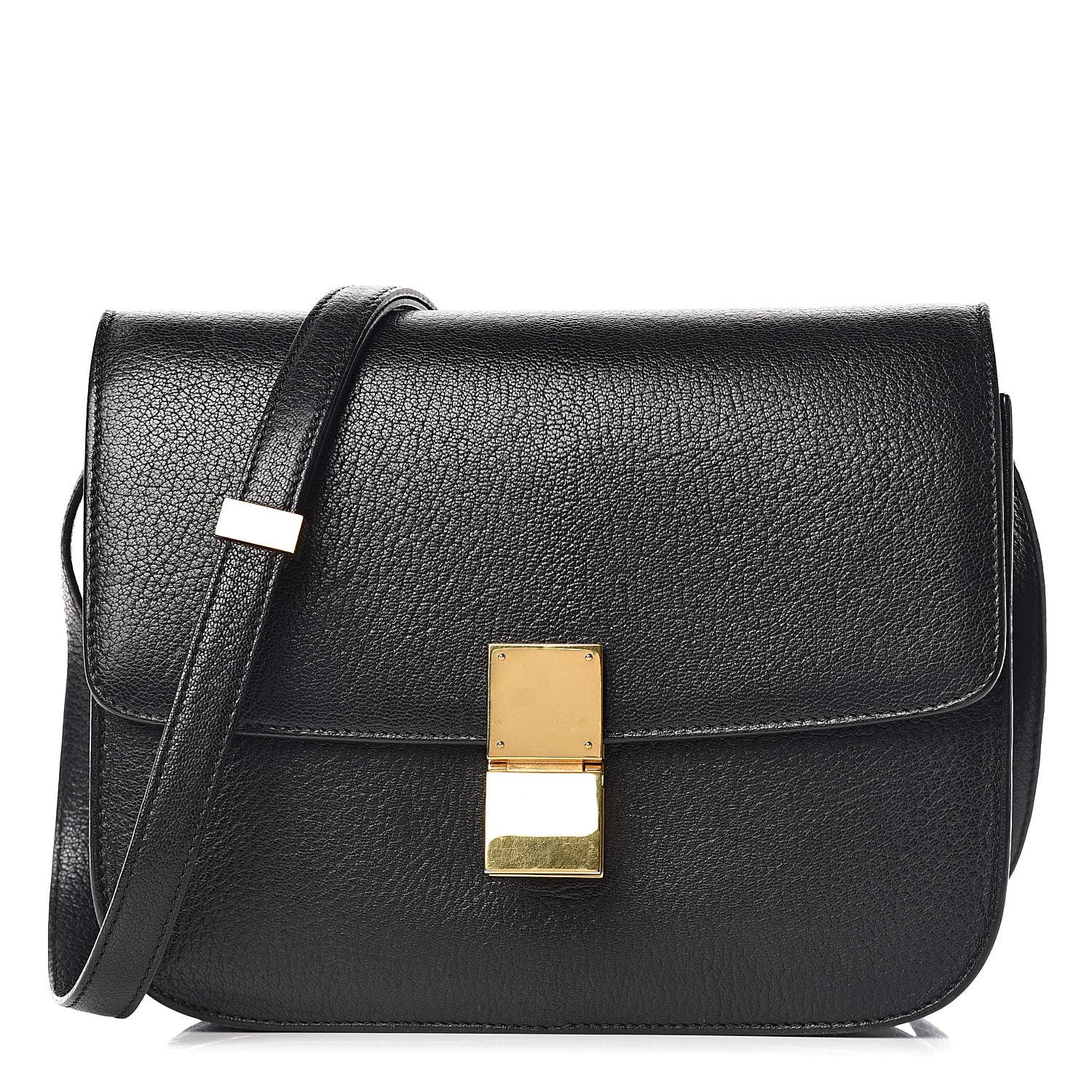 Celine Goatskin Medium Classic Box Flap Bag Black 1 of 17
