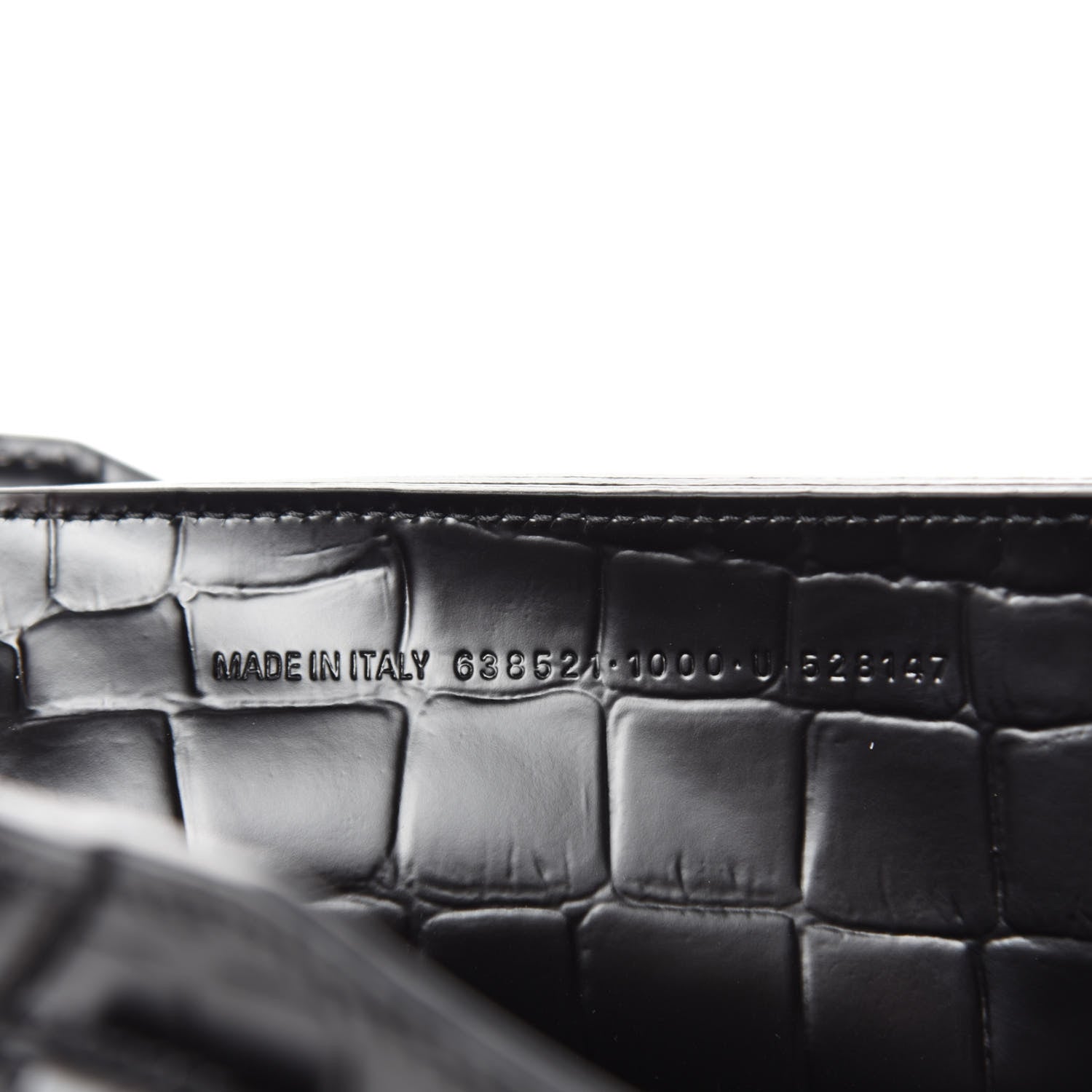 Balenciaga Semi Shiny Calfskin Crocodile Embossed Neo Classic Black Hardware S City Black 10 of 12