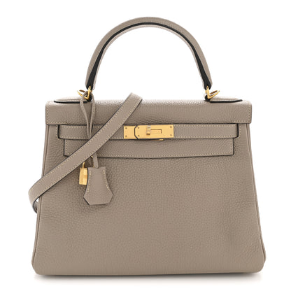Hermes Togo Kelly Retourne 28 Gris Tourterelle 1 of 12
