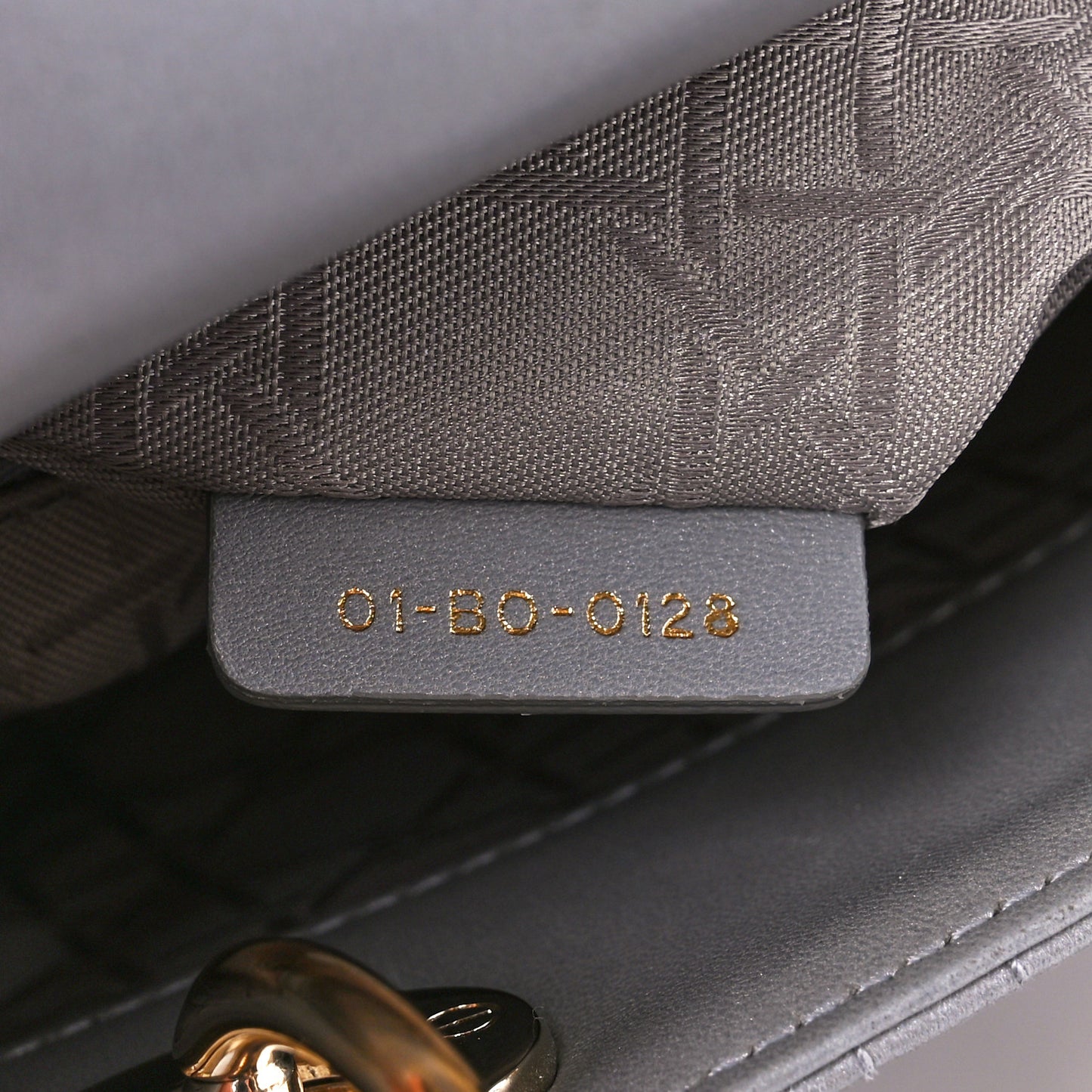 Lambskin Cannage Mini Lady Dior Grey