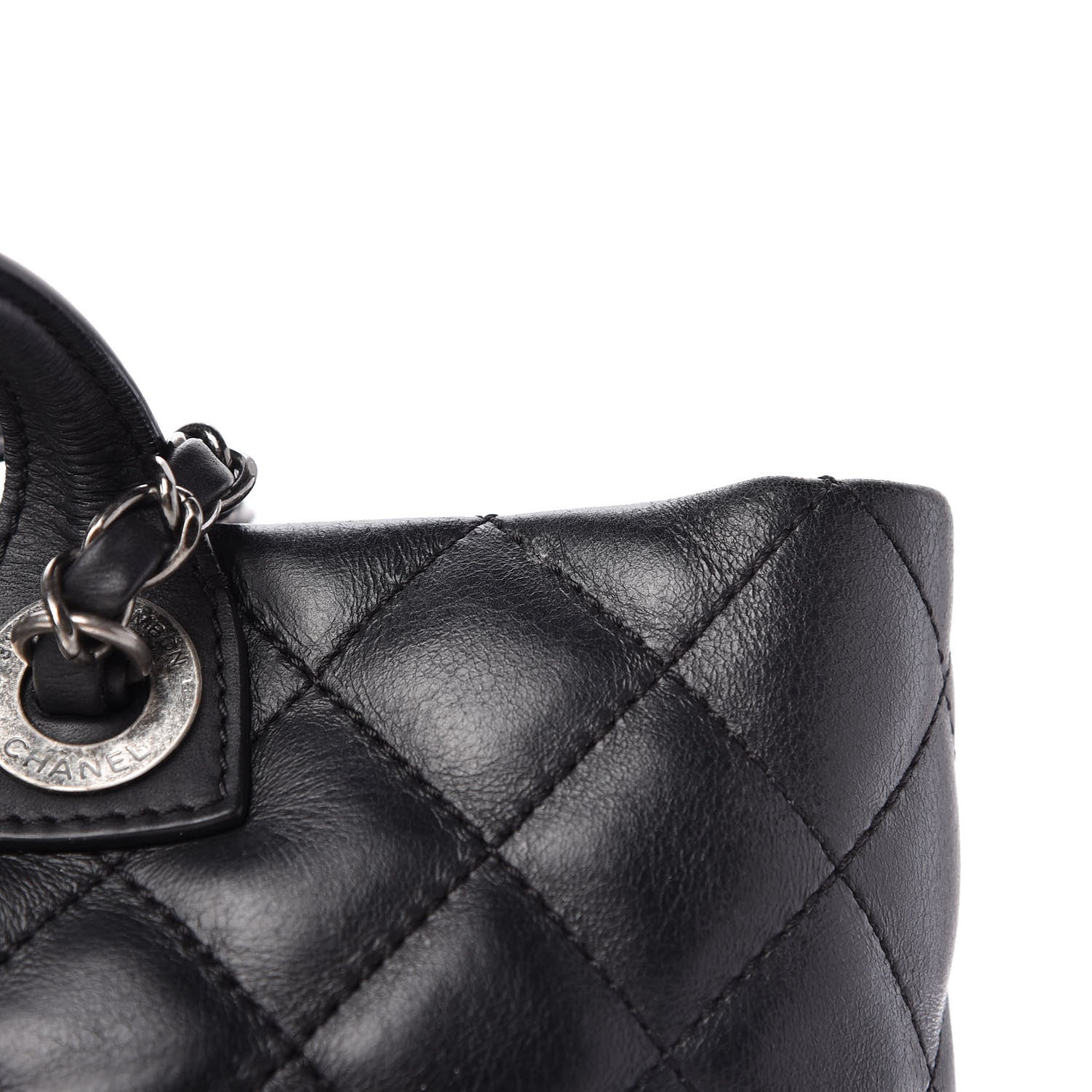 Chanel Calfskin Quilted Small Easy Shopping Tote Black 12 of 12