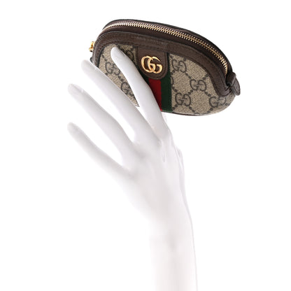 Gucci GG Supreme Monogram Web Ophidia Dome Key Pouch Beige New Acero 2 of 9