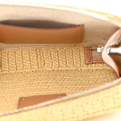 Prada Yarn Raffia Effect Crochet Brique Crossbody Bag Natural 5 of 13