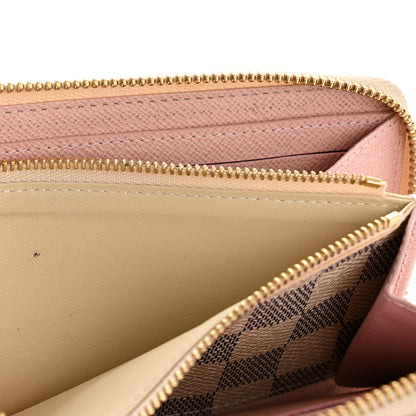 Louis Vuitton Damier Azur Clemence Wallet Rose Ballerine 8 of 9