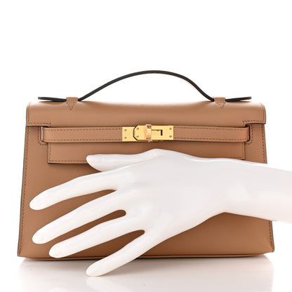 Hermes Swift Kelly Pochette Clutch Chai 2 of 14