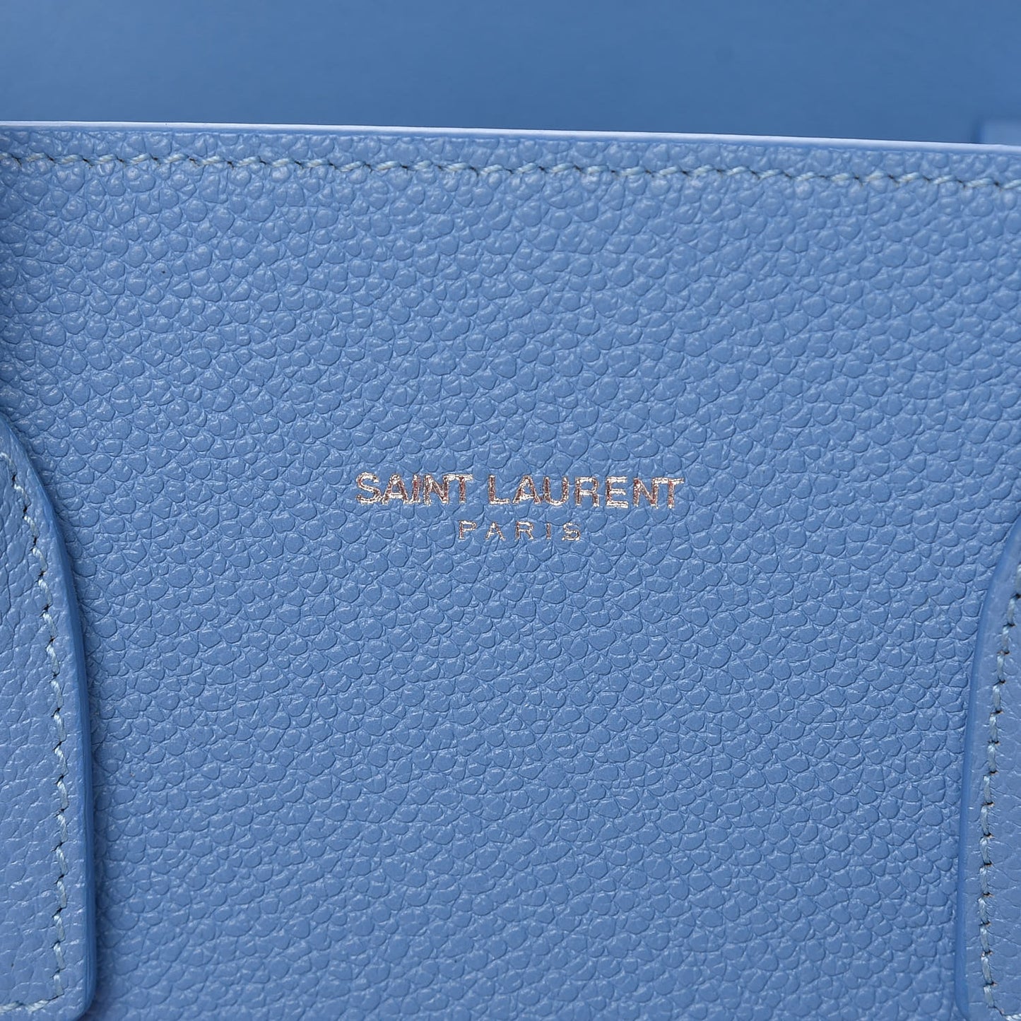 Grained Calfskin Baby Sac De Jour Blue Clair