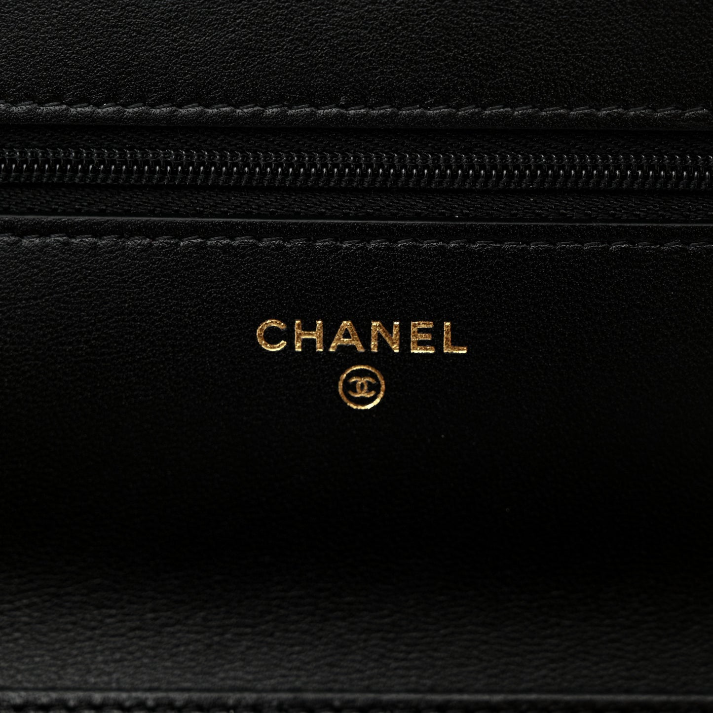 Lambskin Plexiglass Quilted Coco Love Wallet On Chain WOC Black