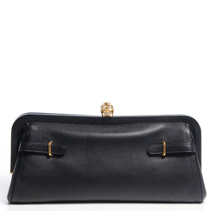 Alexander McQueen Snakeskin Suede Convertible Clutch Black White 8 of 10