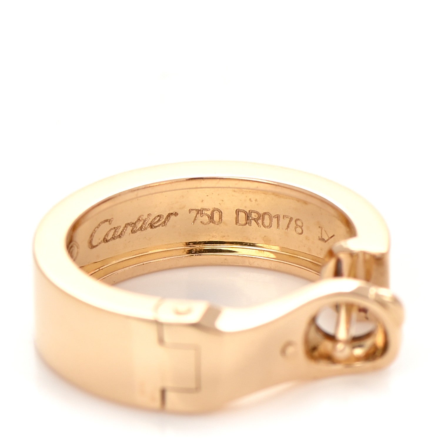 Cartier 18K Yellow Gold 5.5mm LOVE French Clip Hoop Earrings 3 of 4