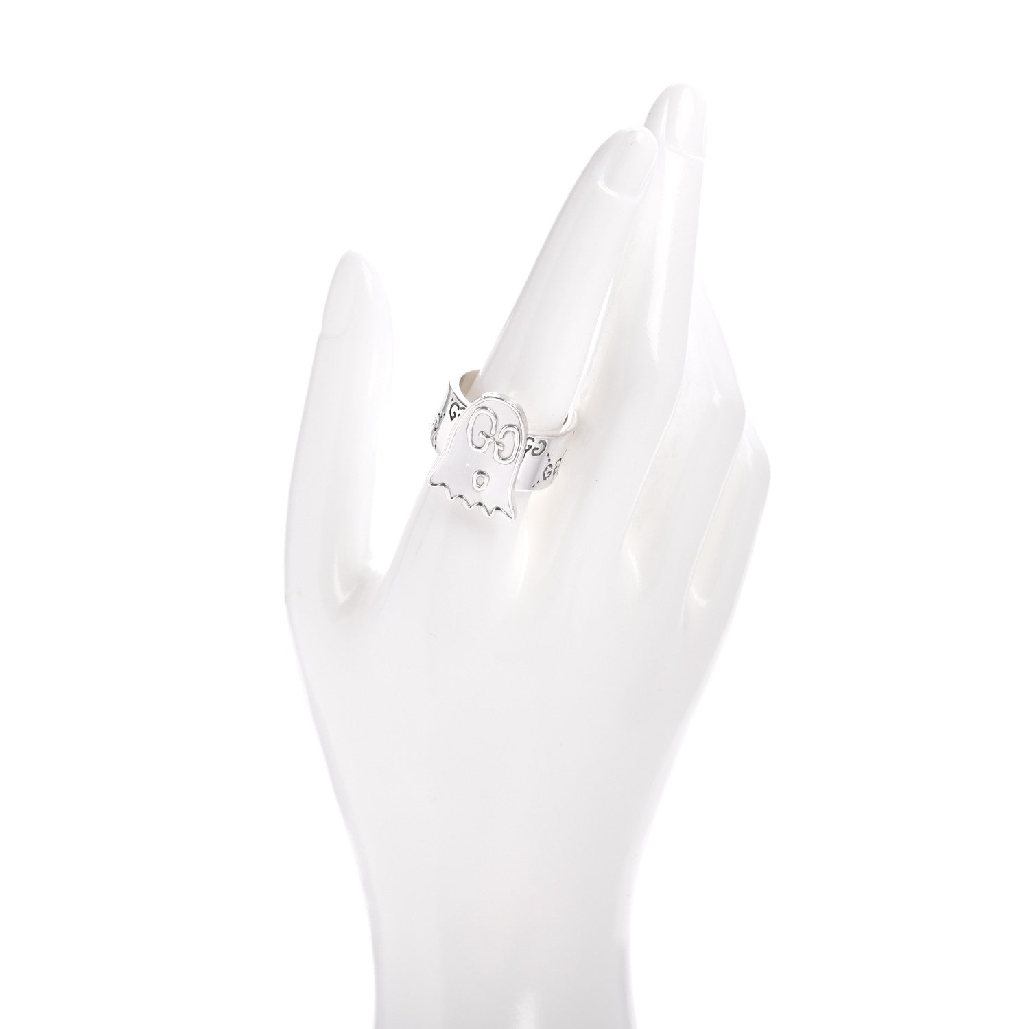 Gucci Sterling Silver GucciGhost Ghost Ring 61 9.5 2 of 5