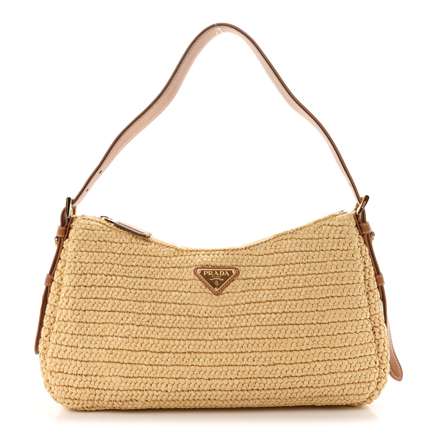 Yarn Raffia Effect Crochet Large Aimée Shoulder Bag Natural