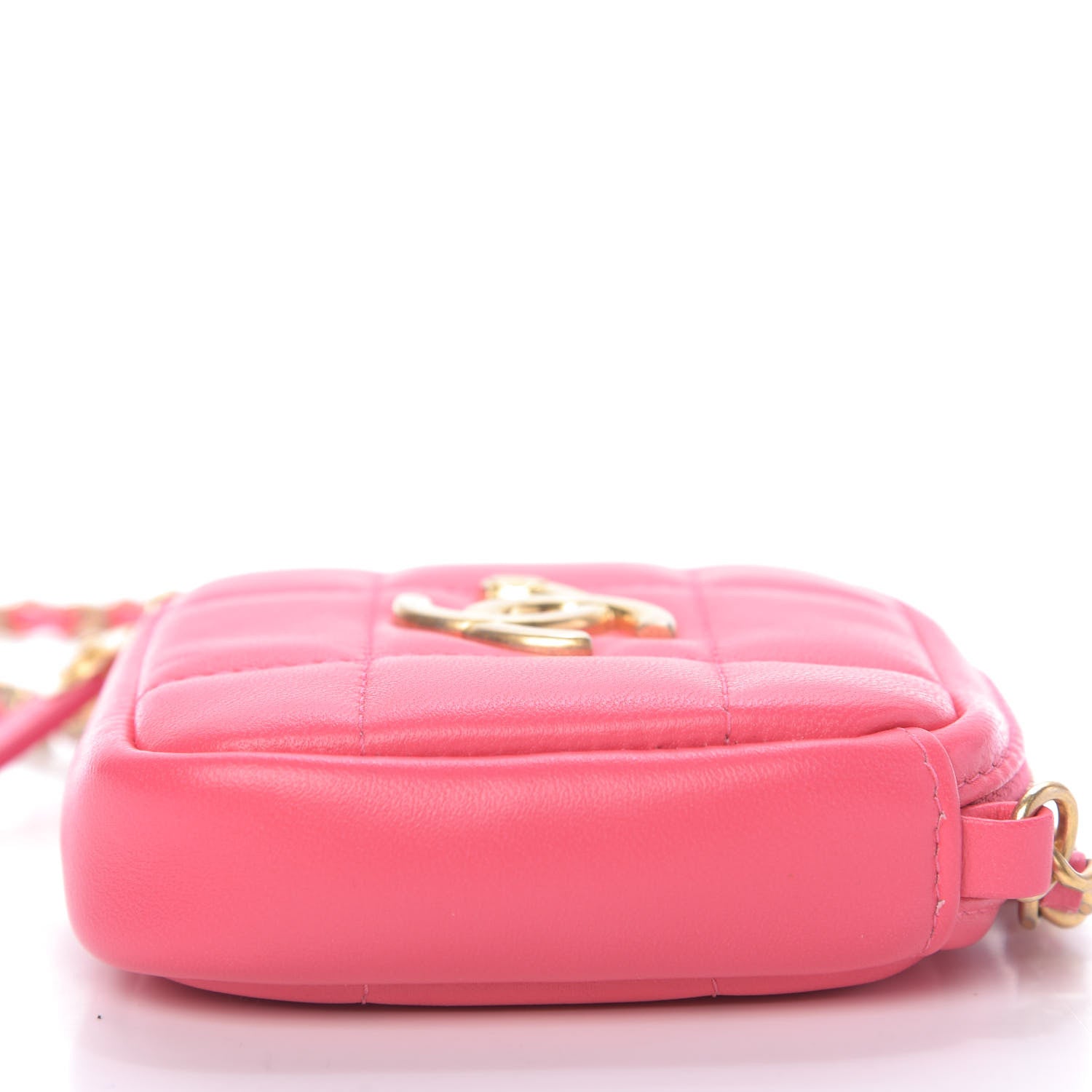 Chanel Lambskin Quilted Clutch With Chain Bag Pink 7 of 10