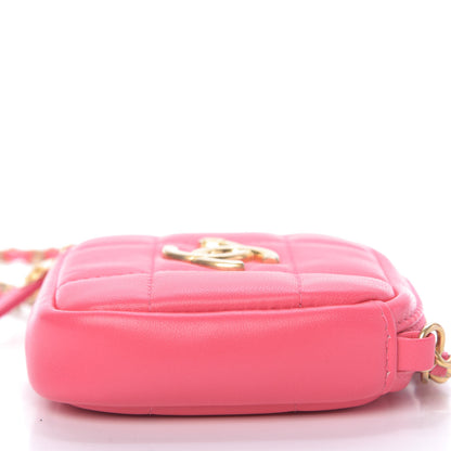 Chanel Lambskin Quilted Clutch With Chain Bag Pink 7 of 10