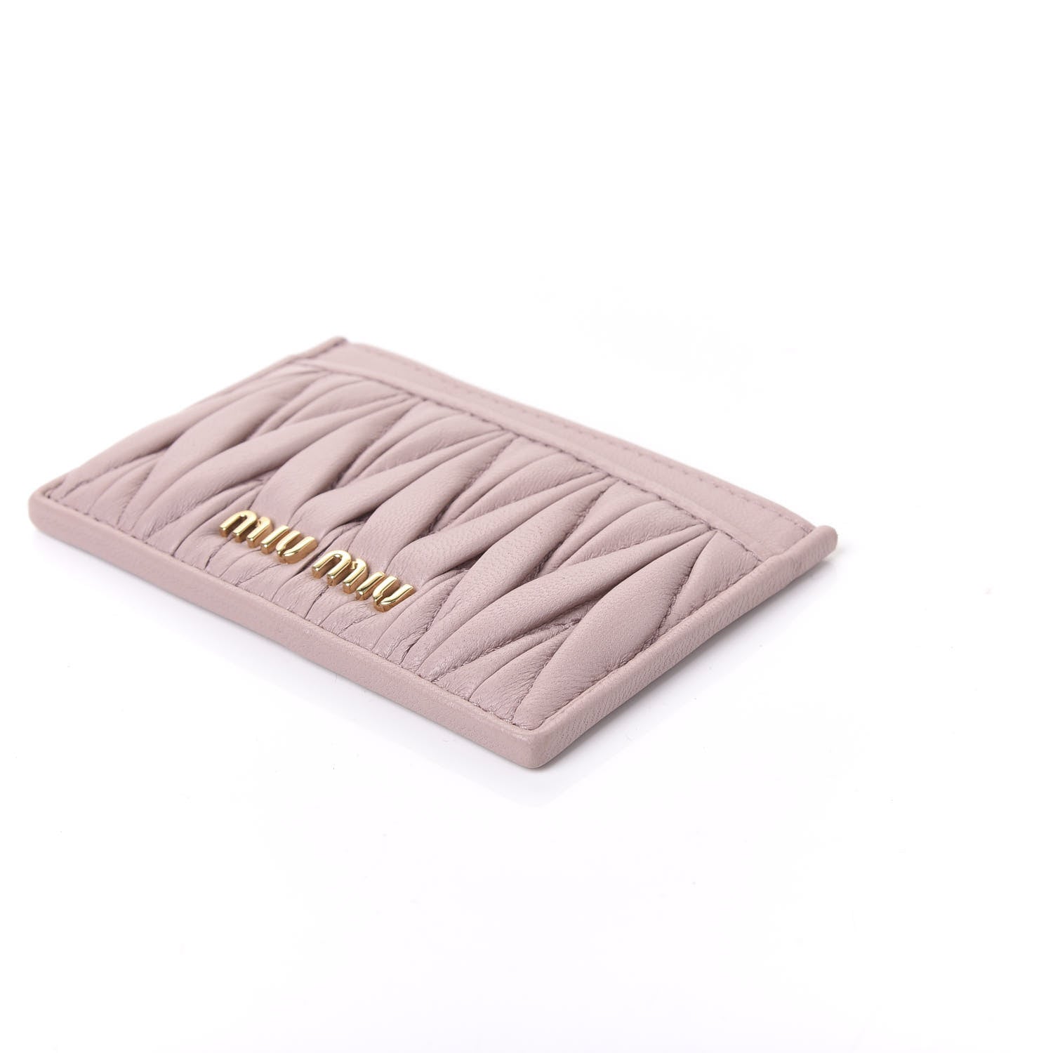 Miu Miu Nappa Matelasse Card Holder Mughetto 6 of 9