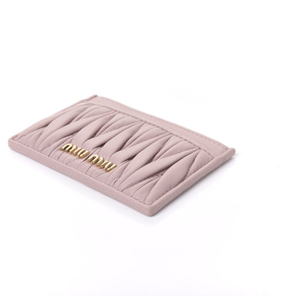 Miu Miu Nappa Matelasse Card Holder Mughetto 6 of 9