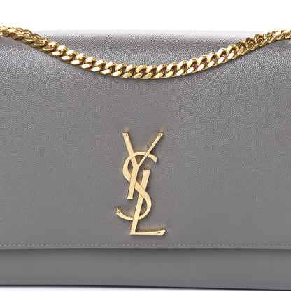 Saint Laurent Grain De Poudre Large Classic Monogram Kate Satchel Earth 6 of 9