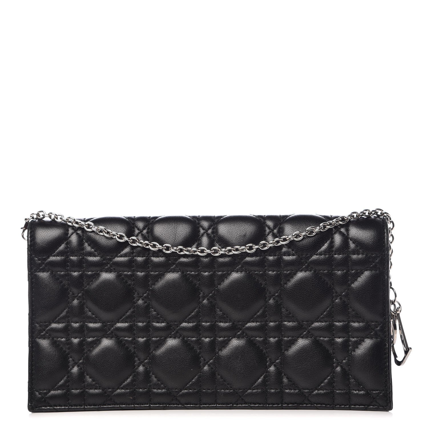 Christian Dior Lambskin Cannage Lady Dior Convertible Clutch Black 1 of 7