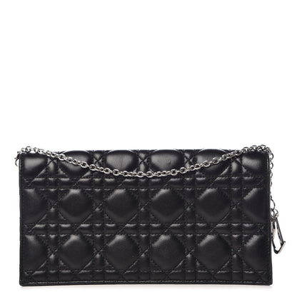 Christian Dior Lambskin Cannage Lady Dior Convertible Clutch Black 1 of 7